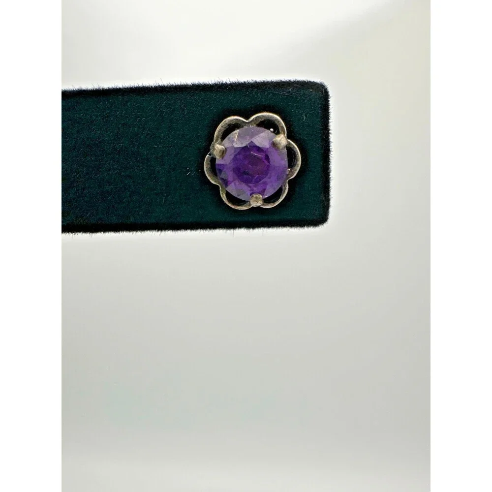 Vintage Amethyst Stud Earrings w/ Info‎ Card – Thunder Bay Ontario